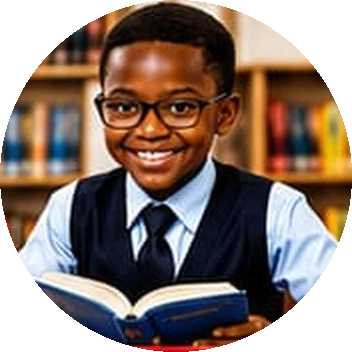 Pupil reading a book